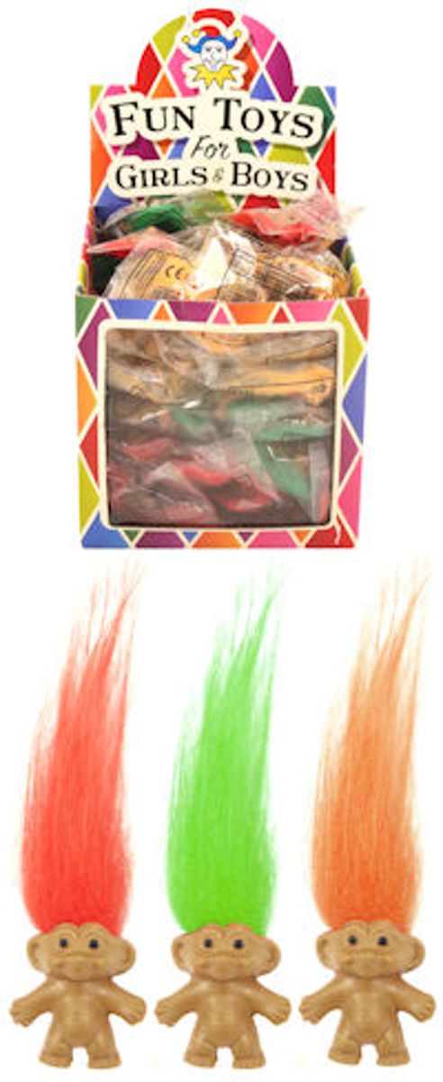 72 STUKS | Grabbelton Trol Speel Figuurtjes in Traktatiebox (Traktatie / Uitdeelcadeautjes )